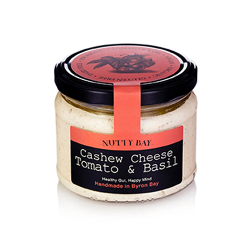Tomato & basil cashew cheese is bursting with Italian aromas. Best served with your favourite continental dishes! 
