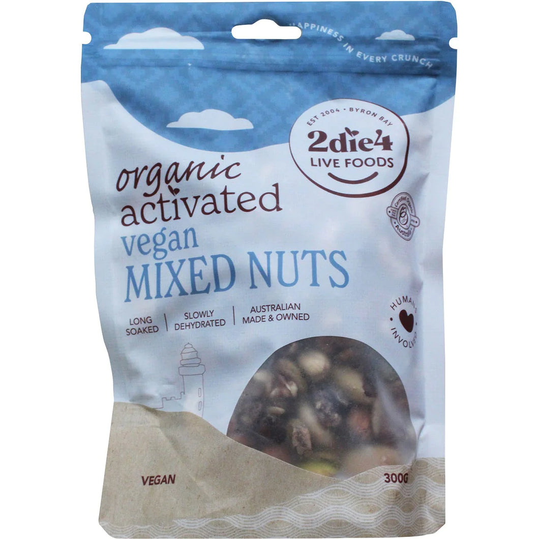 2die4 Organic Activated Vegan Mixed Nuts 300g