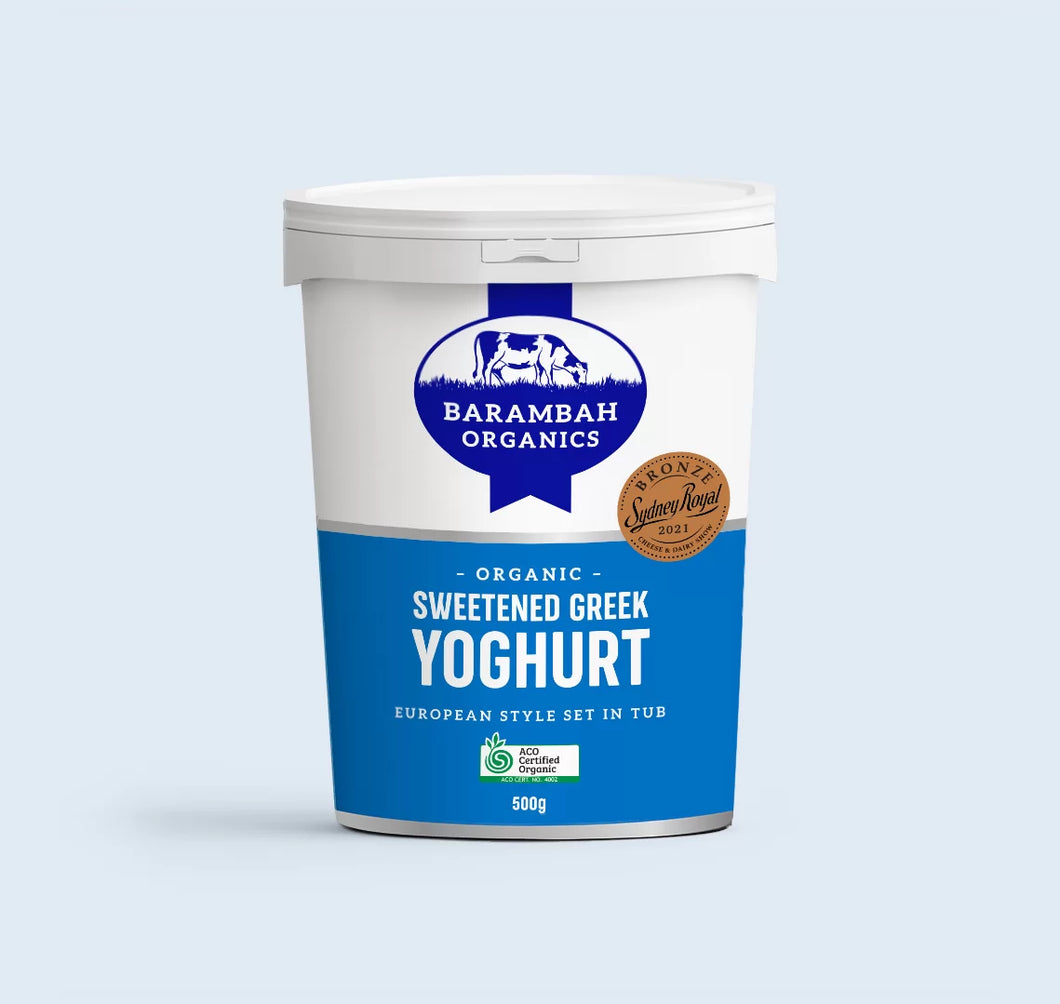Barambah Organics Sweet Greek Yoghurt 500g