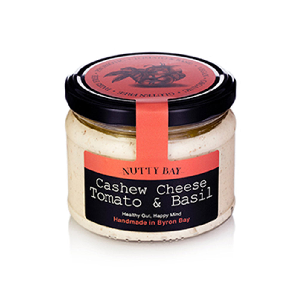Tomato & basil cashew cheese is bursting with Italian aromas. Best served with your favourite continental dishes! 