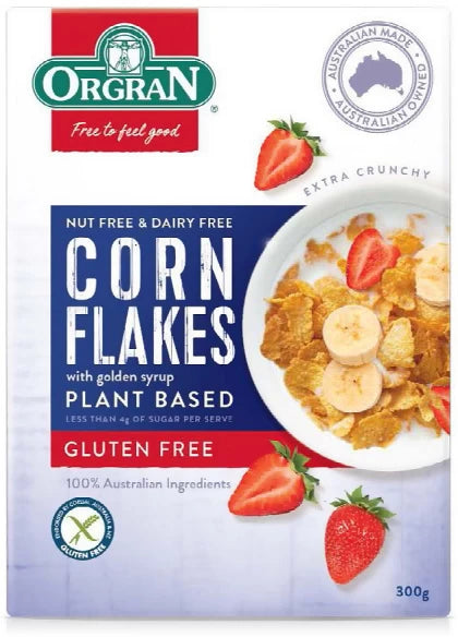 Orgran Corn Flakes Plant Based Cereal 300g
