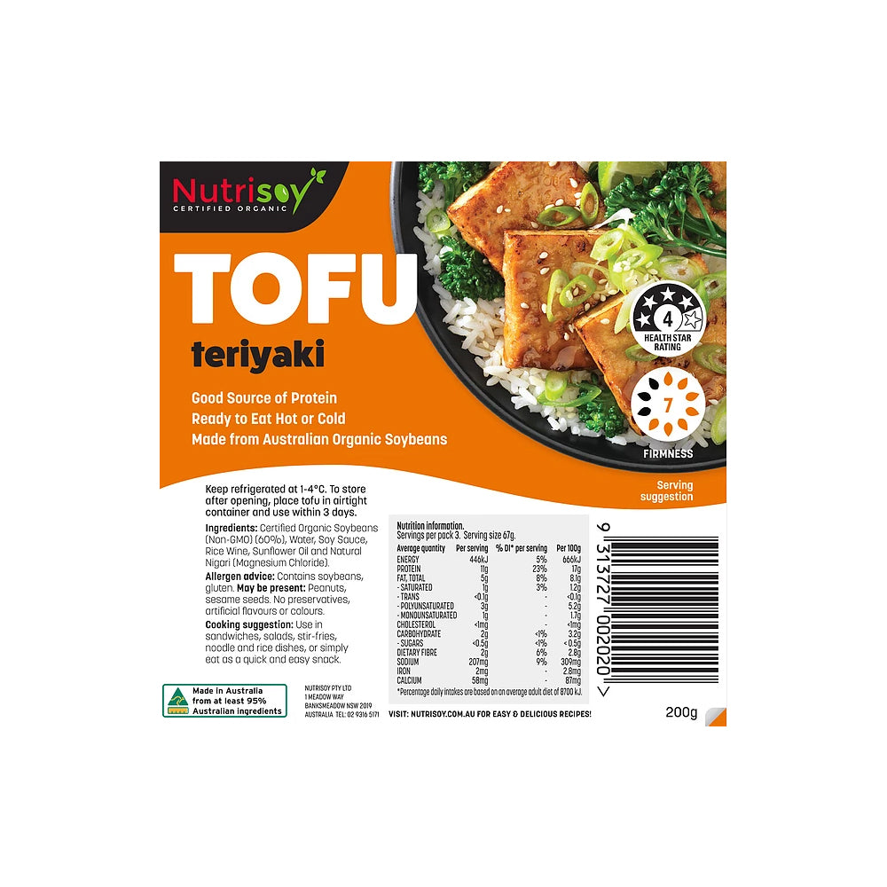 Certified Organic high protein firm tofu has a mild flavour and is very versatile in cooking. Use it stir-fries, grills, curries, soups and more!